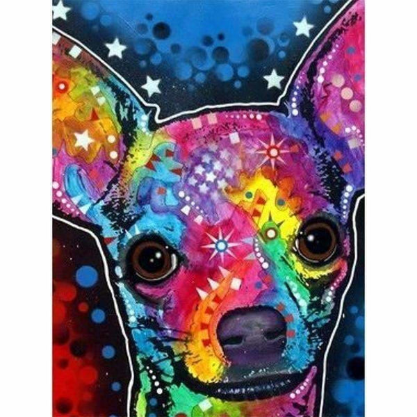 Full Drill - 5D DIY Diamond Painting Kits Cartoon Colorful Dog - NEEDLEWORK KITS