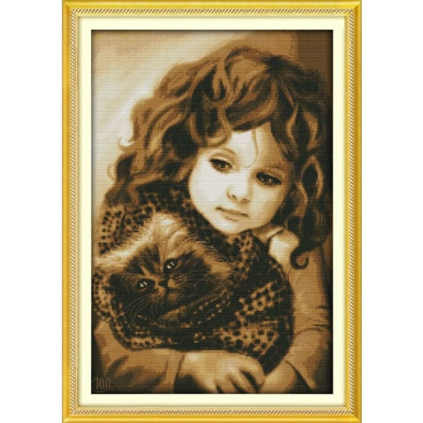 Girl and cat
