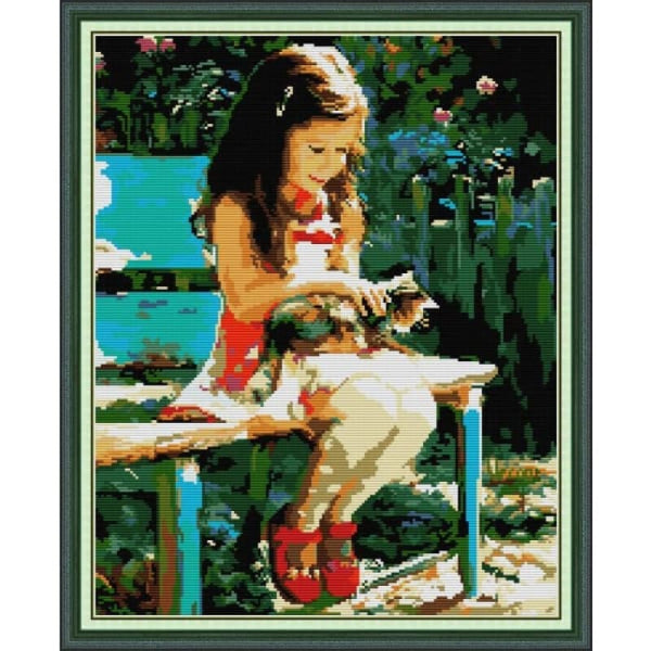 Girl and Cat