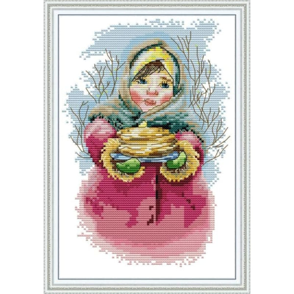 Girl holding food