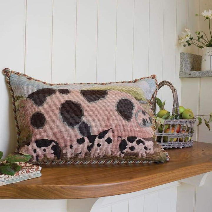 Gloucester Old Spot Sow With Her Piglets - NEEDLEWORK KITS