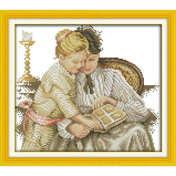 Mother and daughter read together(2)
