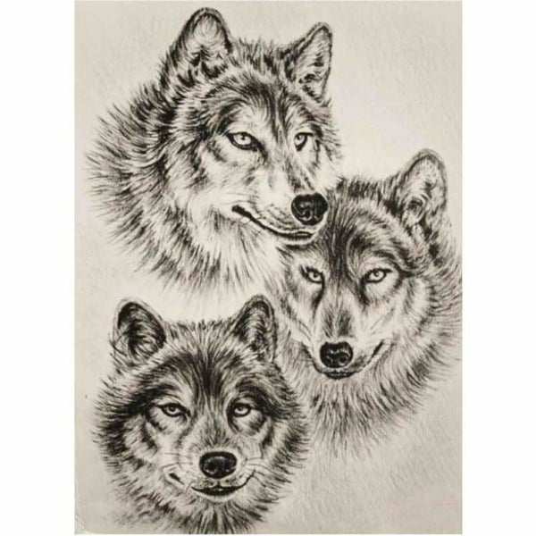 New Animal Wolf Picture Wall Decor Full Drill - 5D Diy 