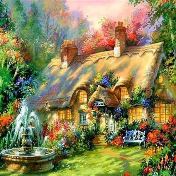 New Hot Sale Cottage Full Drill - 5D Diy Diamond Painting 