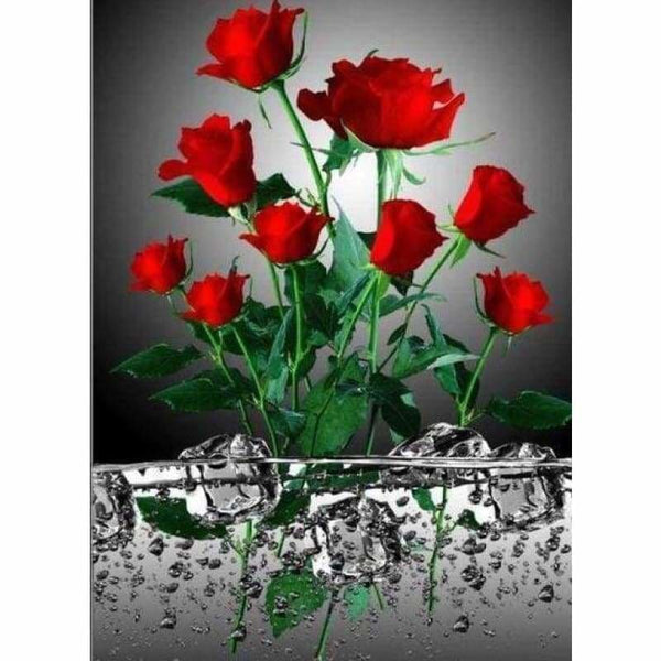 New Hot Sale Popular Red Flower Picture Diy Full Drill - 5D 