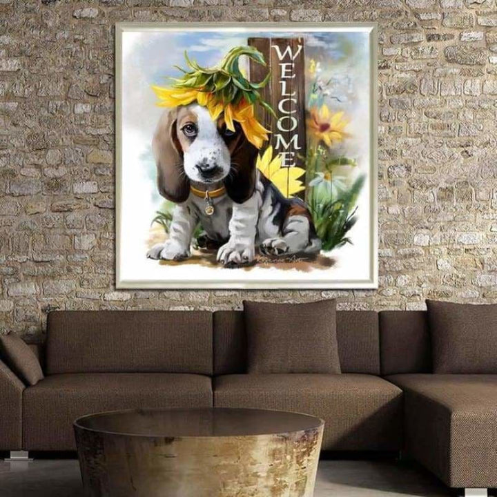 New Oil Painting Style Pet Dog Diy Full Drill - 5D Full 