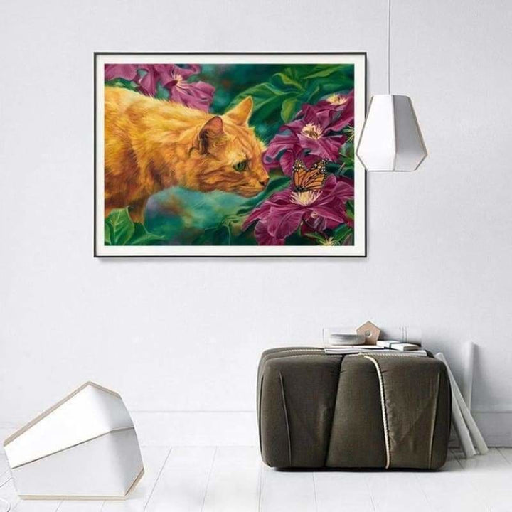 Oil Painting Style Cat Full Drill - 5D Diy Diamond Painting 