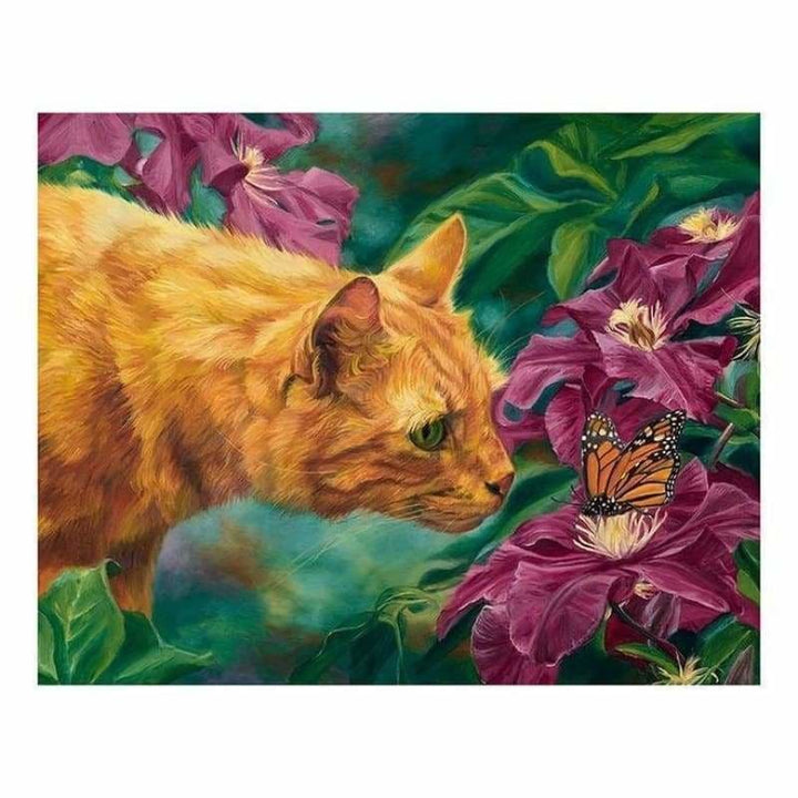 Oil Painting Style Cat Full Drill - 5D Diy Diamond Painting 