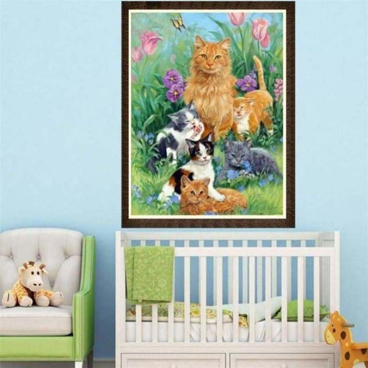 Oil Painting Style Cat Full Drill - 5D Diy Diamond Painting 