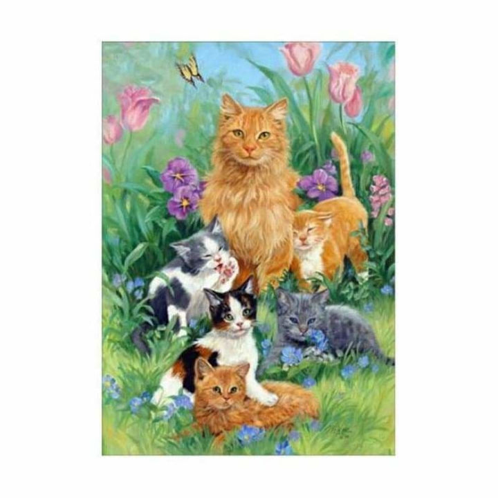 Oil Painting Style Cat Full Drill - 5D Diy Diamond Painting 