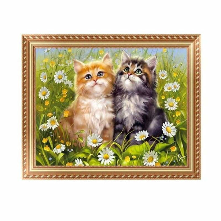 Oil Painting Style Cat Full Drill - 5D Diy Diamond Painting 