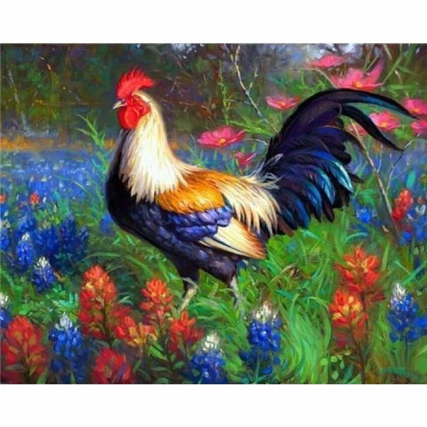 Oil Painting Style Cock Full Drill - 5D Diy Diamond Painting