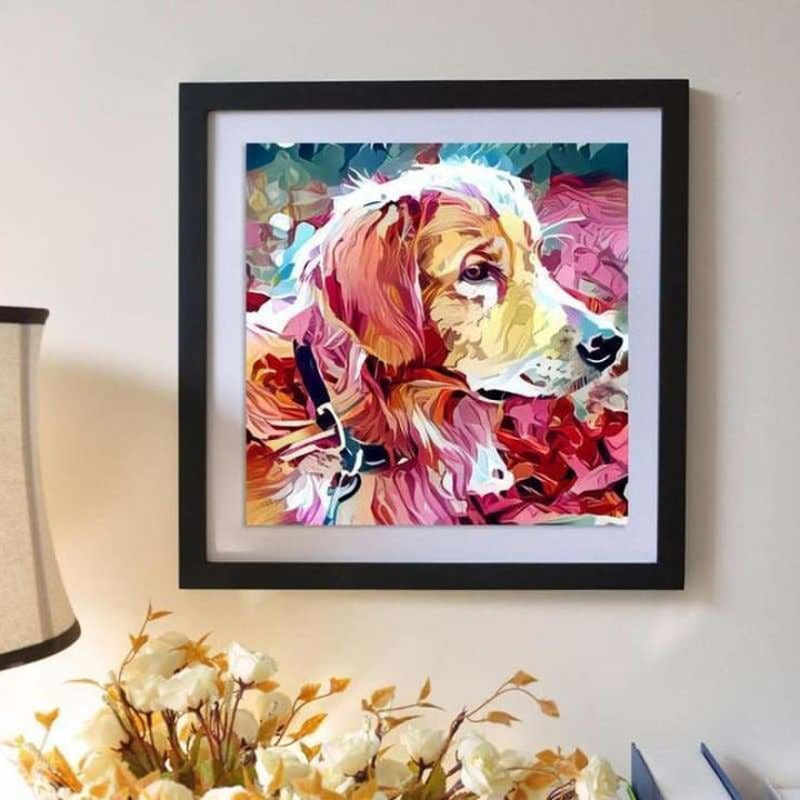 Oil Painting Style Pet Dog Diy Full Drill - 5D Full Diamond 