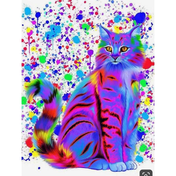 Paint Splash Cat- Full Drill Diamond Painting - Special 