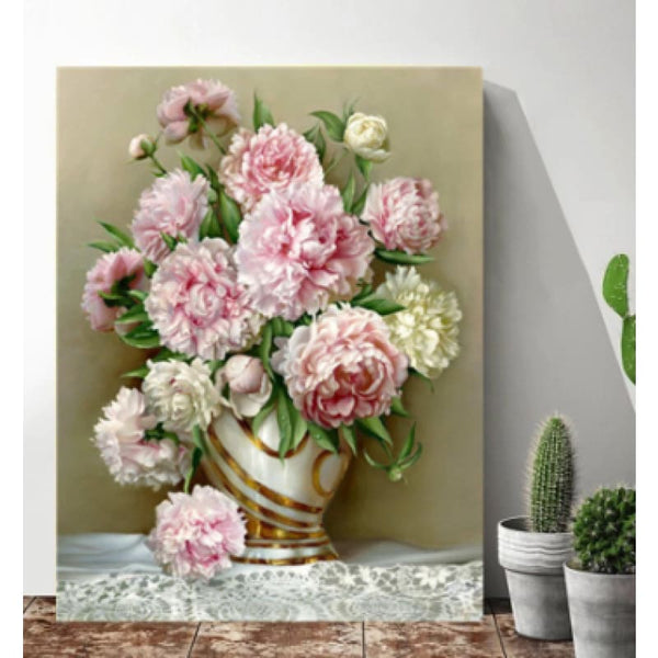 Peony in a Vase - NEEDLEWORK KITS