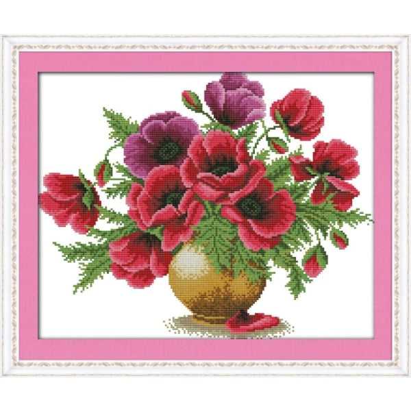 Poppy flower vase