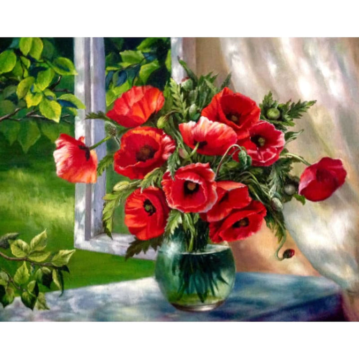 Poppy Vase - NEEDLEWORK KITS