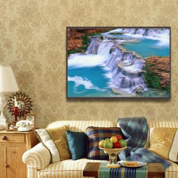 Full Drill - 5D DIY Diamond Painting Kits Popular Wall Decoration The Pure Waterfalls - NEEDLEWORK KITS