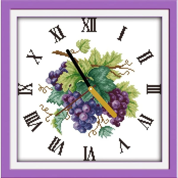 Purple grape clock face