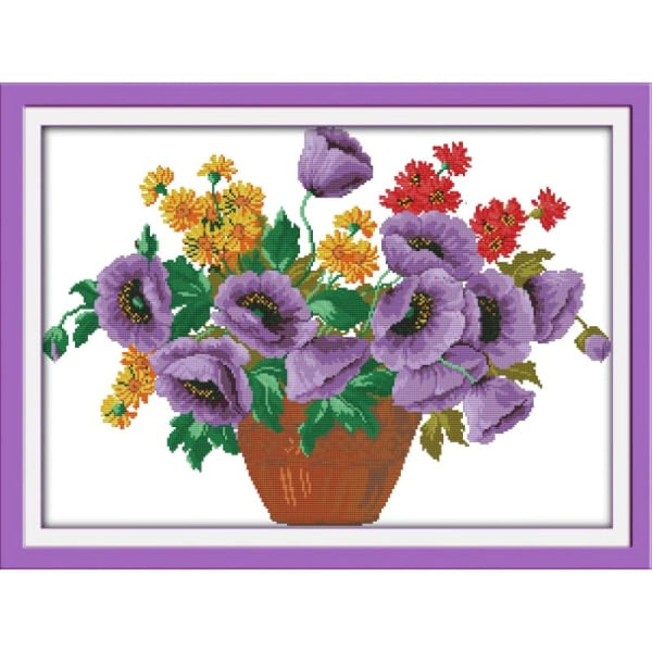 Purple potted flower