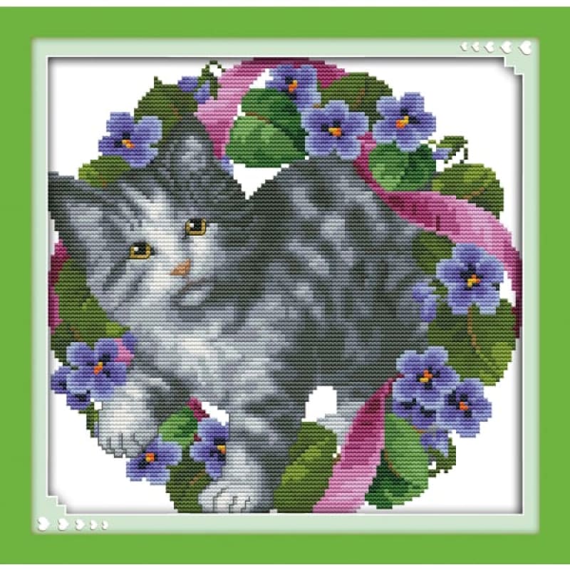 Ribbon kitten (1) – NEEDLEWORK KITS