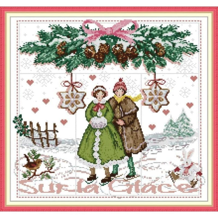 Skating couple