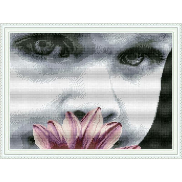 Smelling girl