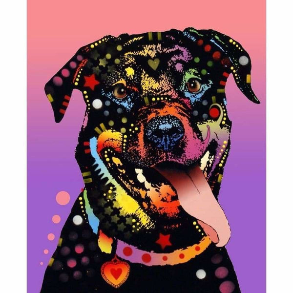 Special Full Square Drill Colorful Dog Decor Full Drill - 5D