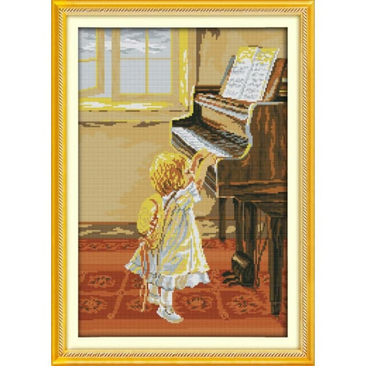 The little girl and the piano