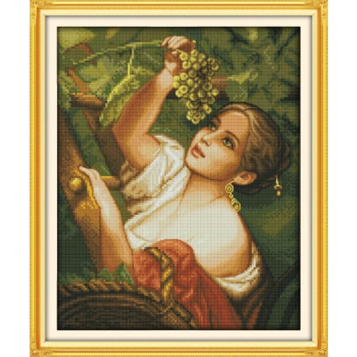 The plucking grapes girl