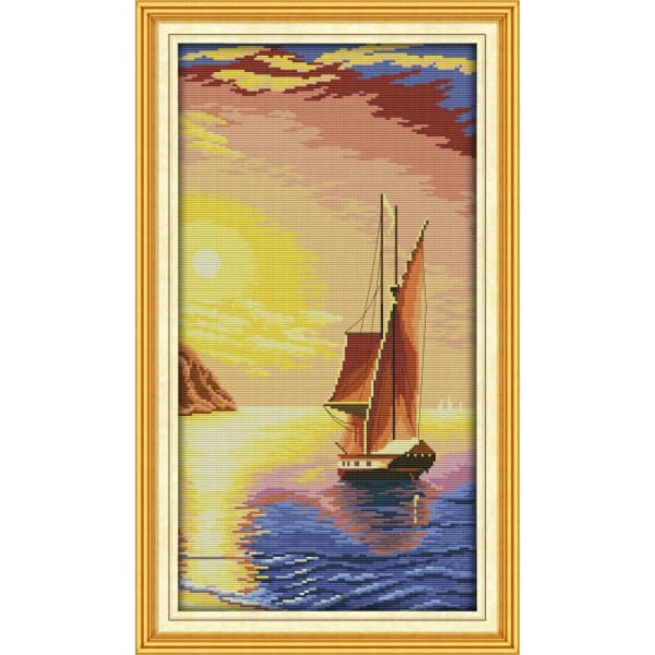The sailboat in sunset