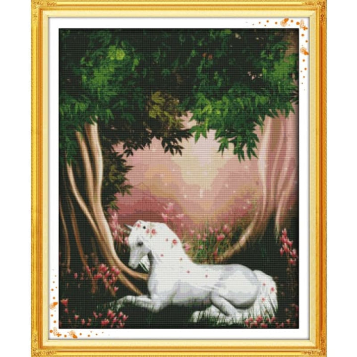 The unicorn in the forest