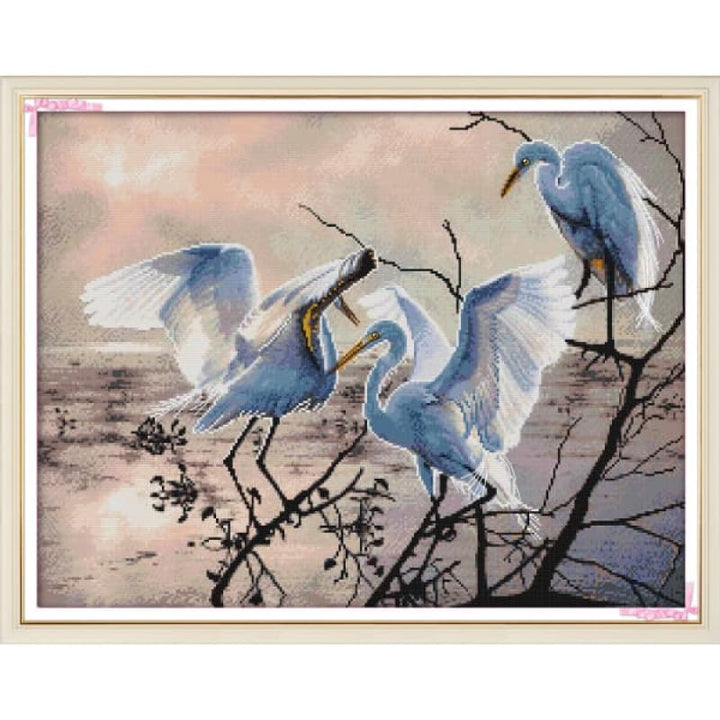 Three egrets