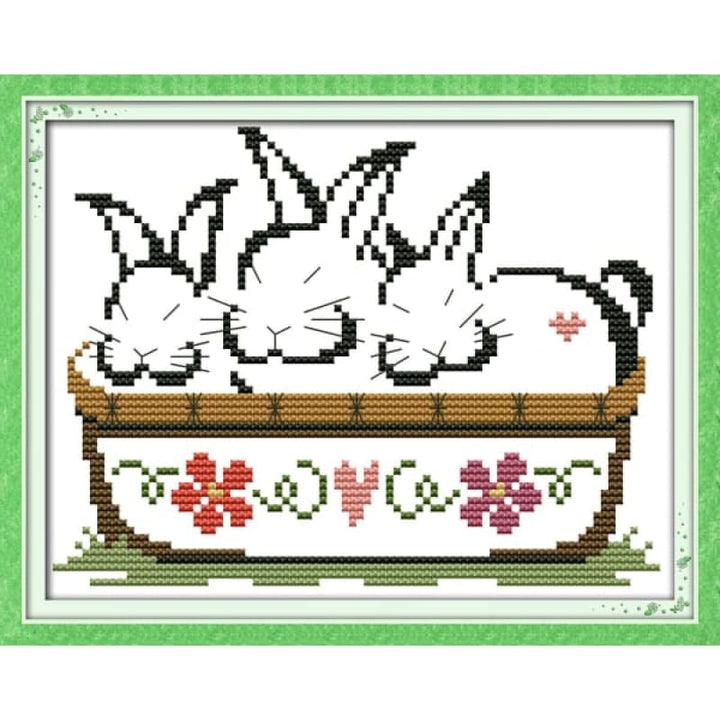 Three little rabbits