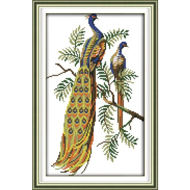 Two peacocks