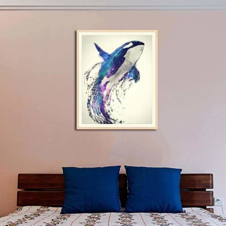 Full Drill - 5D DIY Diamond Painting Kits Watercolor Dream Flying Dolphin - NEEDLEWORK KITS