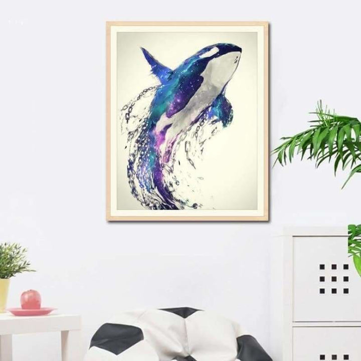 Full Drill - 5D DIY Diamond Painting Kits Watercolor Dream Flying Dolphin - NEEDLEWORK KITS