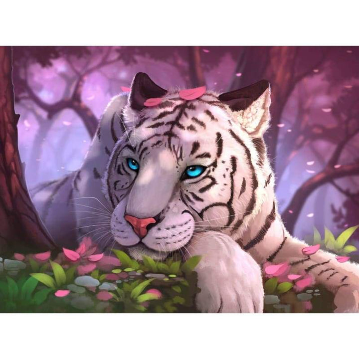 White tiger (2)- Full Drill Diamond Painting - Special Order